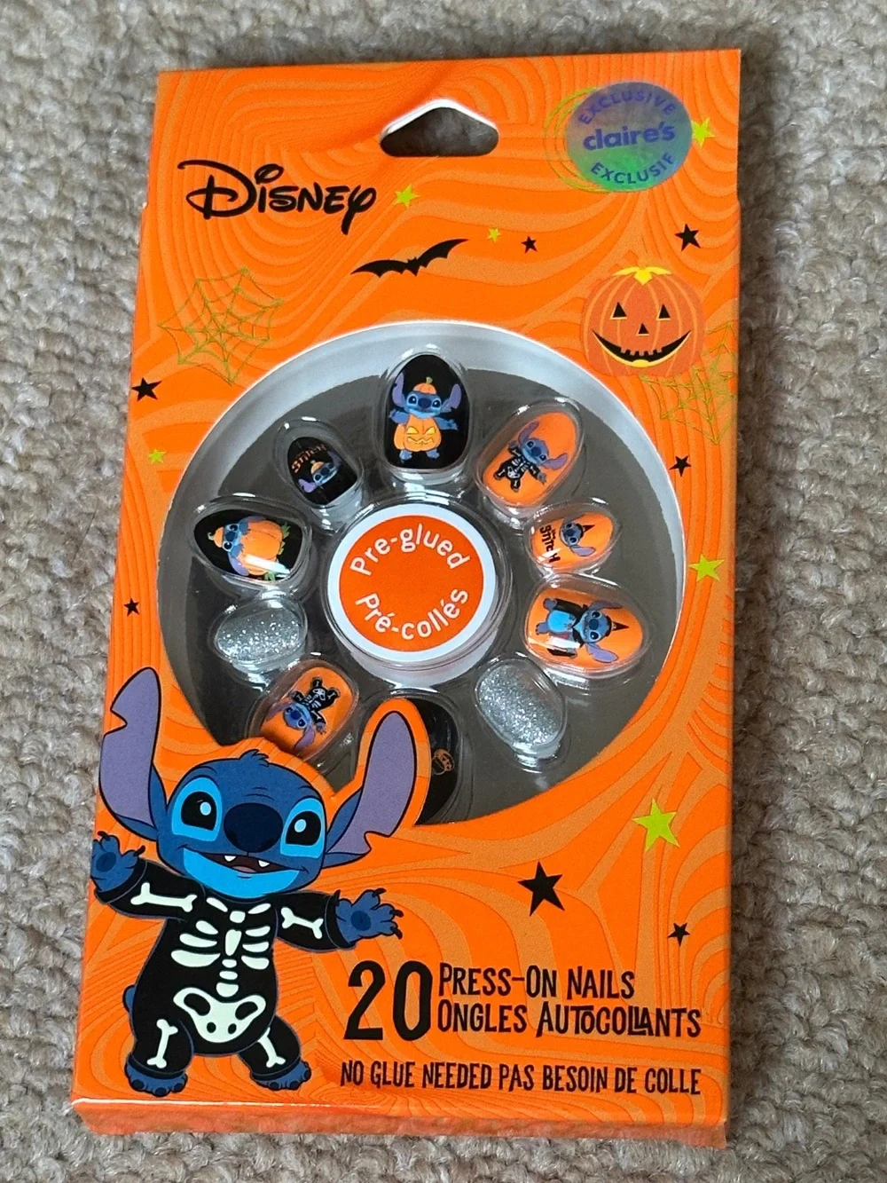 NEW Disney Lilo & Stitch Press On Nails Halloween Pre Glued No Glue Needed 20